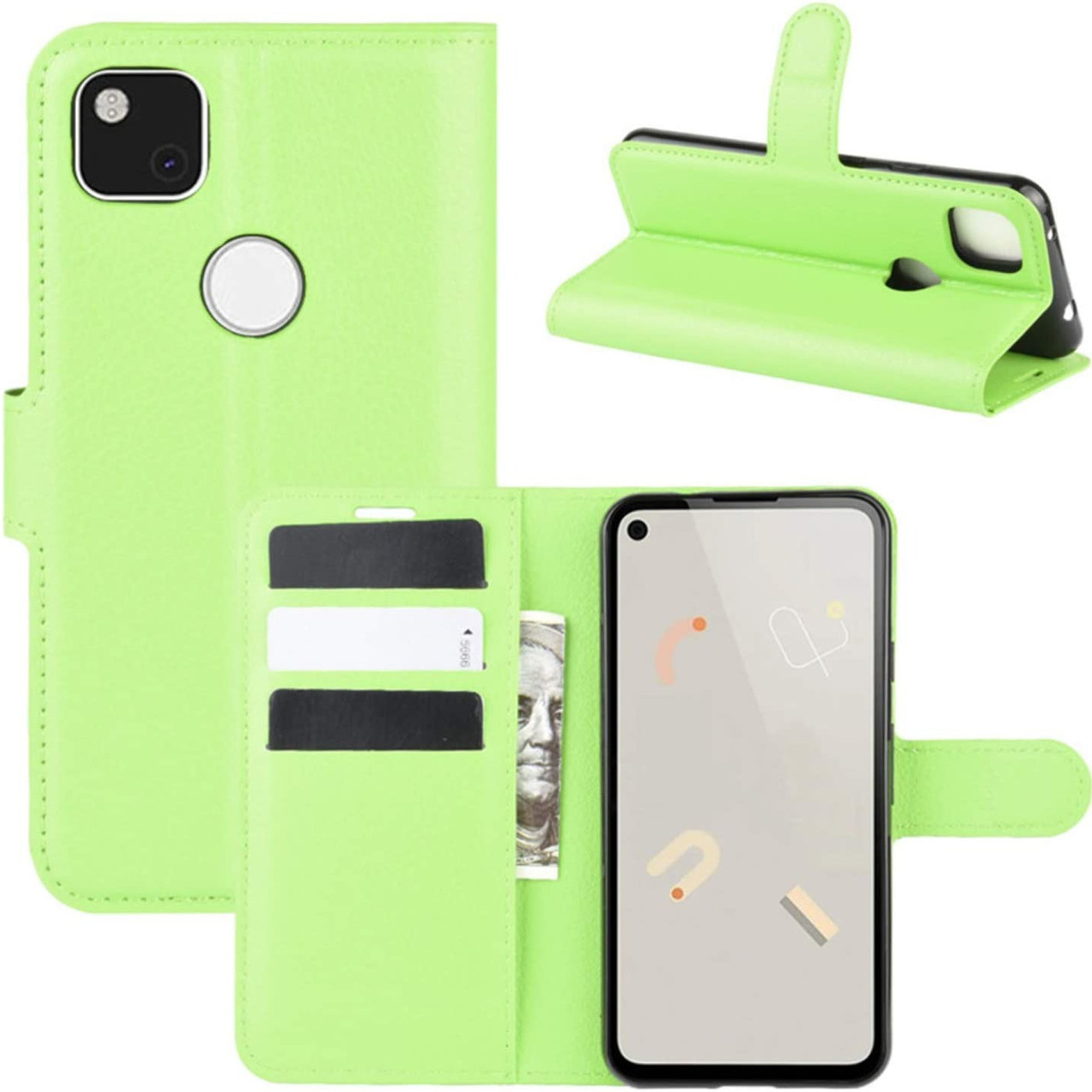 

Чехол-книжка Litchie Wallet для Google Pixel 4A Green, Салатовый