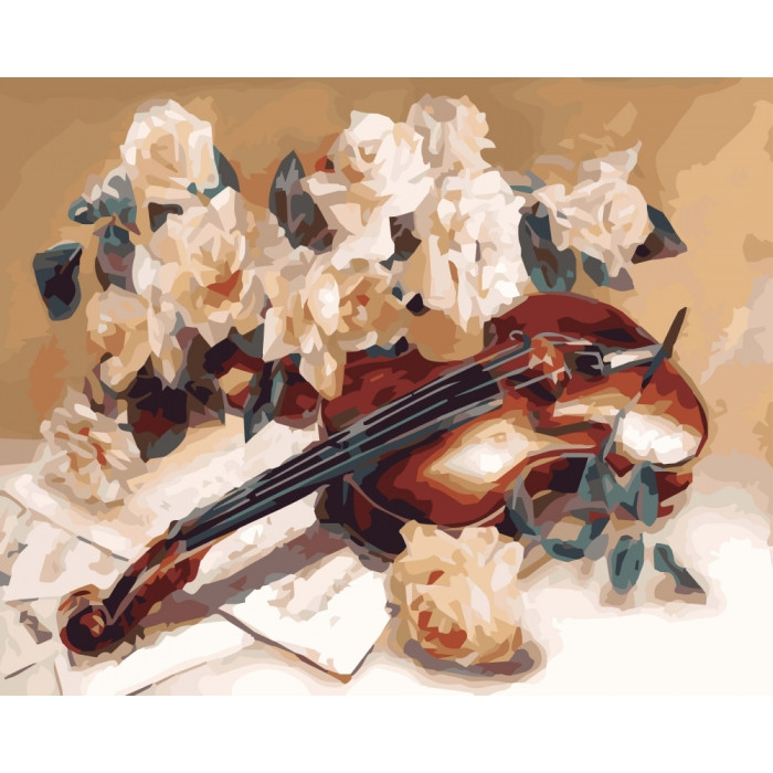 Картина по номерам Мелодия скрипки ТМ Идейка 40 х 50 см КНО5500