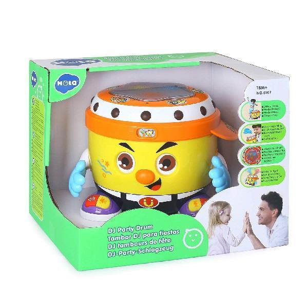

Интерактивная музыкальная игрушка Hola Toys Веселый барабан (6107), Желтый;разноцветный