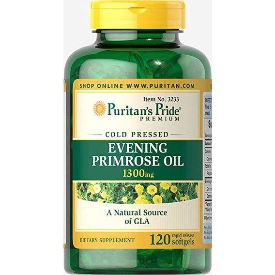 

Масло Примулы Вечерней Puritan's Pride Evening Primrose Oil 1300 mg with GLA (120 капс) пуританс прайд