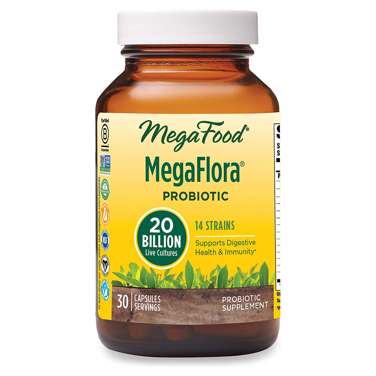 

Пробиотики MegaFlora, MegaFood, 30 капсул