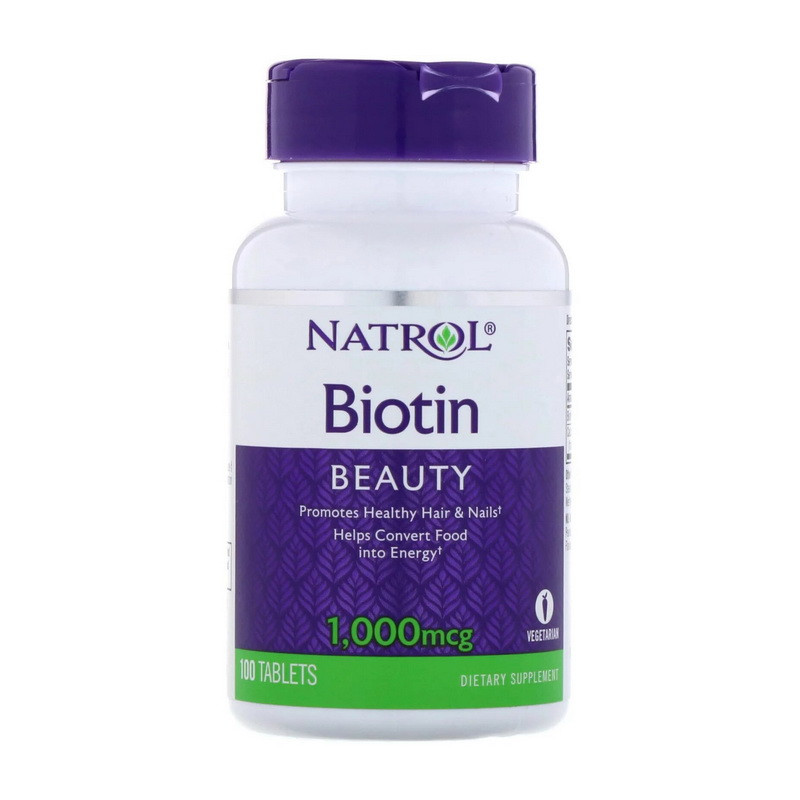 

Биотин Natrol Biotin 1,000 mcg (100 таб) витамин б7 натрол