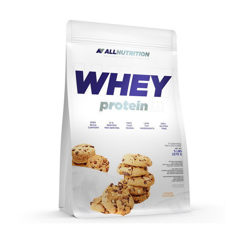 

Сывороточный протеин концентрат All Nutrition Whey Protein (2,27 кг) алл нутришн вей chocolate caramel peanut