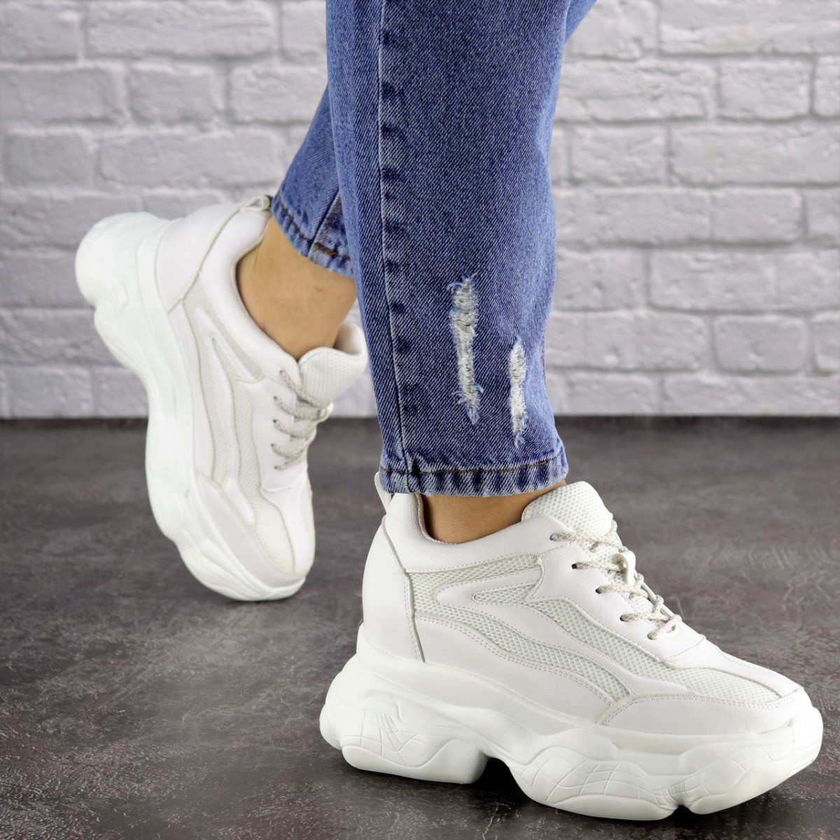 

Женские стильные сникеры Fashion Penny 1673 39 размер 24,5 см Белый