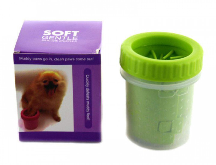 

Стакан для мытья лап любимым питомцам Soft pet foot cleaner, лапомойка для собак