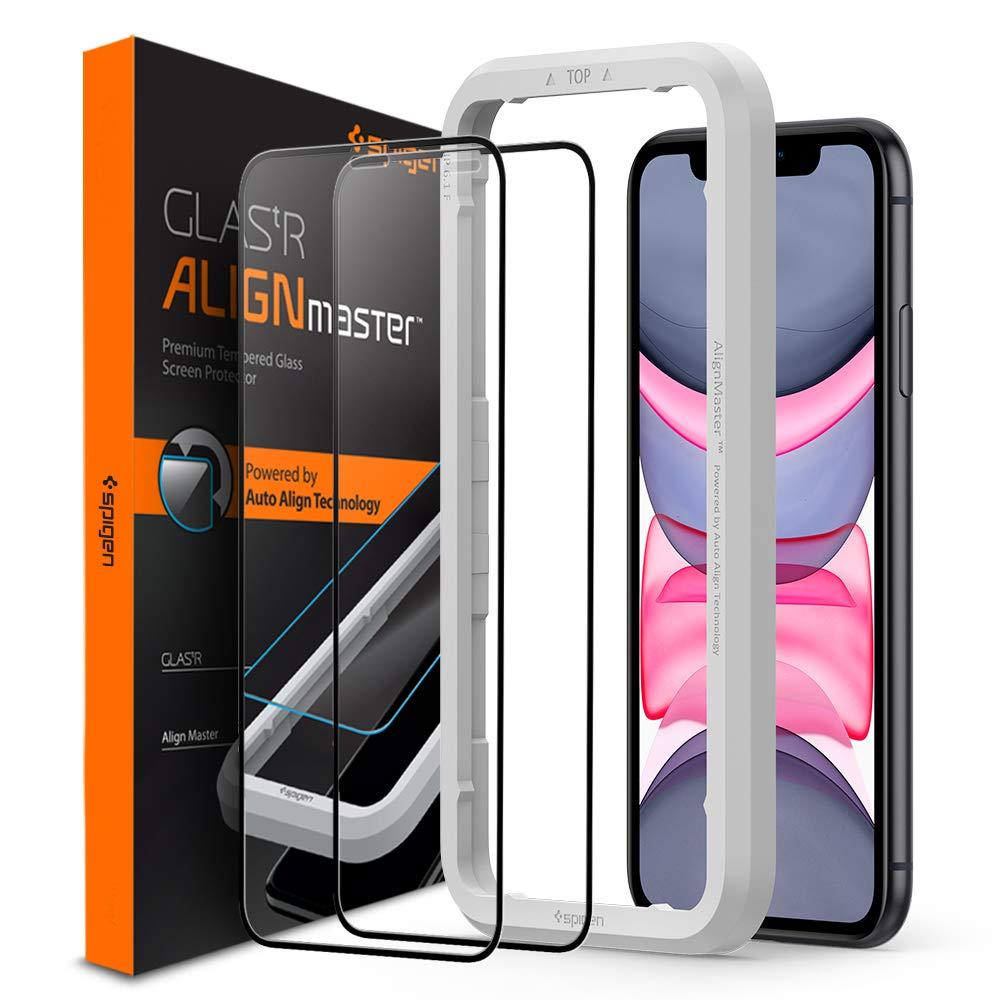 

Защитное стекло Spigen для iPhone 11 / XR Glas.tR AlignMaster (2 шт) Black (AGL00252)