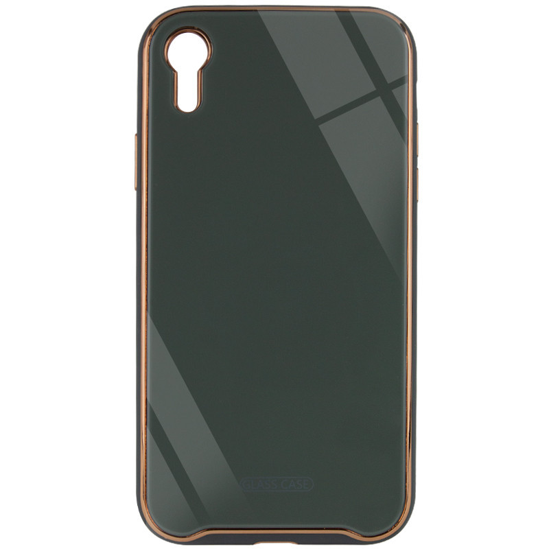 

TPU+Glass чехол Venezia для Apple iPhone XR (6.1"), Зеленый / pine green