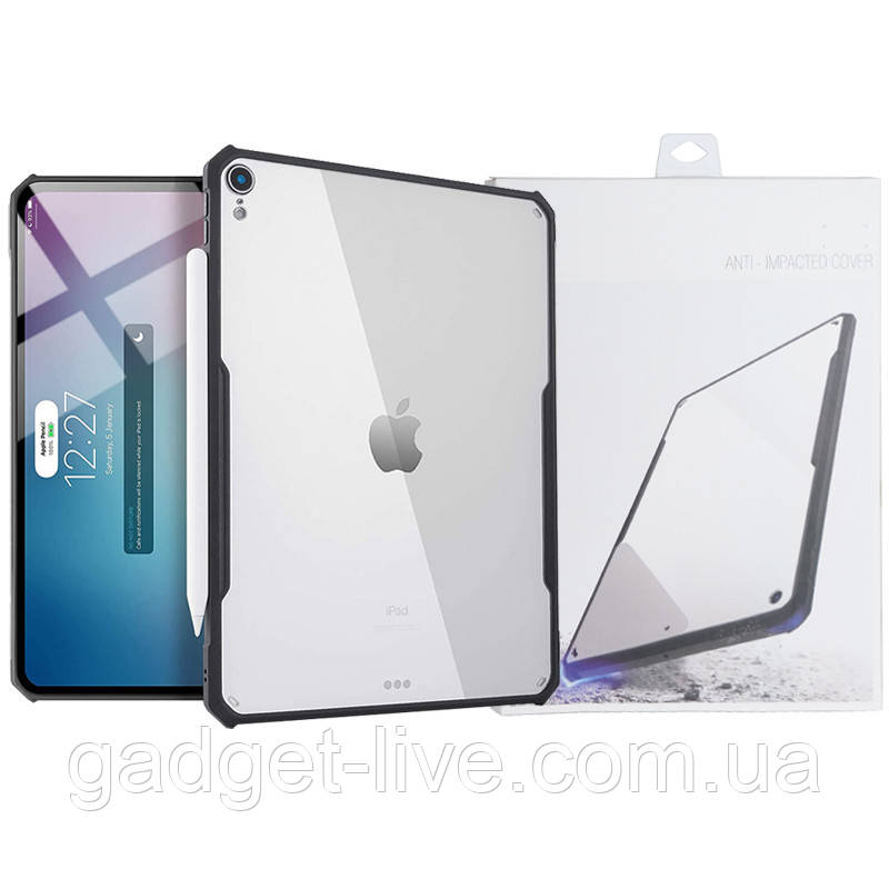 

TPU+PC чехол Xundd c усиленными углами для Apple iPad Pro 11" (2018), Бесцветный / черный