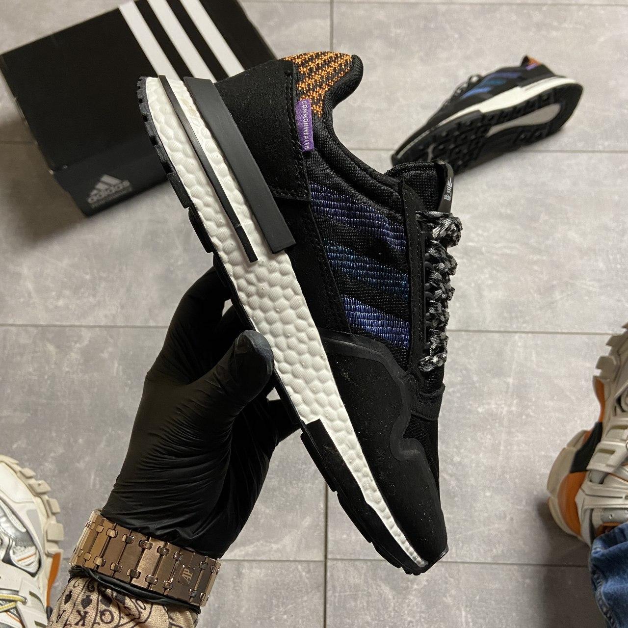 

Мужские кроссовки Adidas ZX 500 Black Violet / Адидас Зед Икс 500 Черные Фиолетовые 44