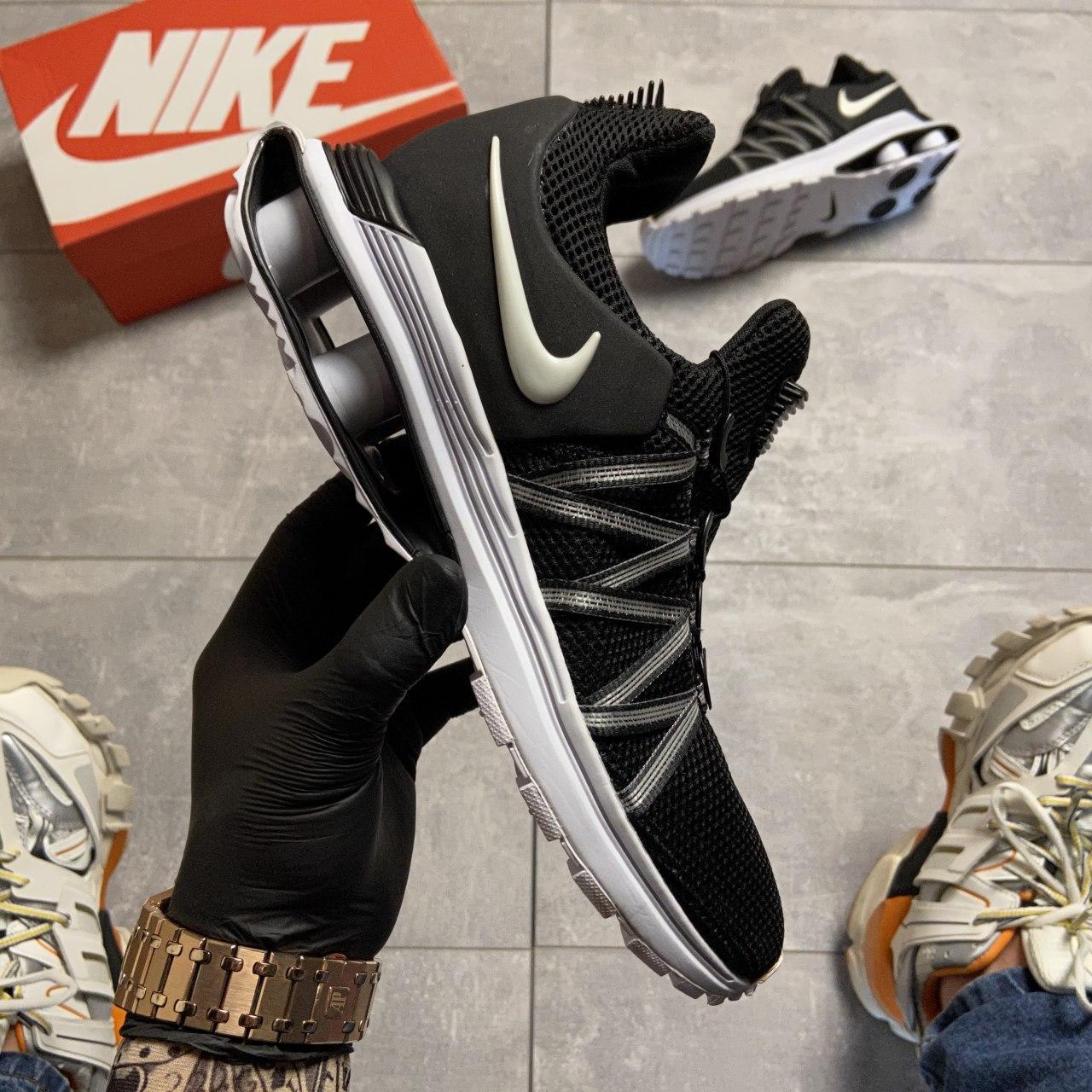 

Мужские кроссовки Nike Shox Grid Black White / Найк Шокс Грид Черные Белые 45, Черный