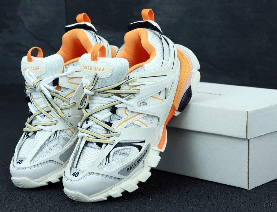 

Мужские кроссовки Balenciaga Track White Orange / Баленсиага Трек Белые Оранжевые 43, Белый