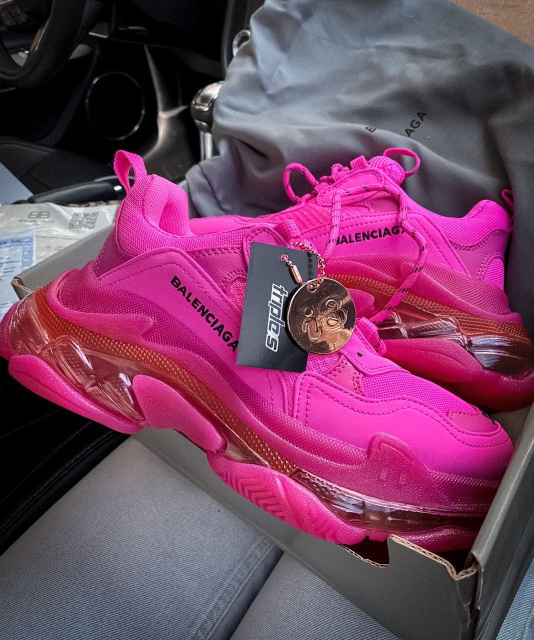 

Мужские кроссовки Balenciaga Triple S Clear Sole Full Rose Pink / Баленсиага Трипл С Розовые 42, Розовый