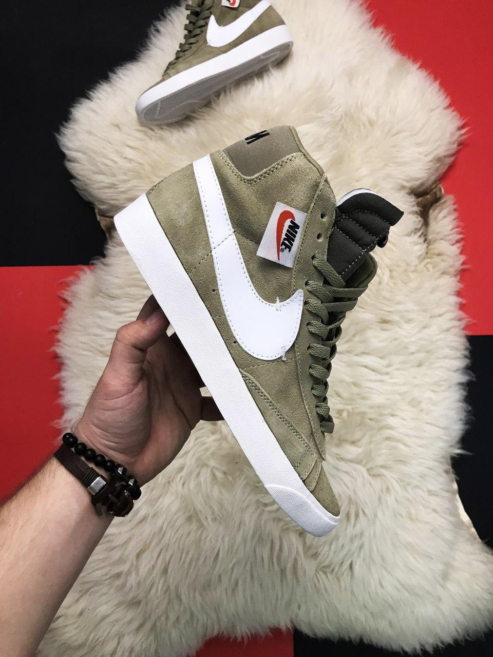 

Женские кроссовки Nike Blazer Mid Green / Найк Блейзер Мид Зеленые, Зелёный