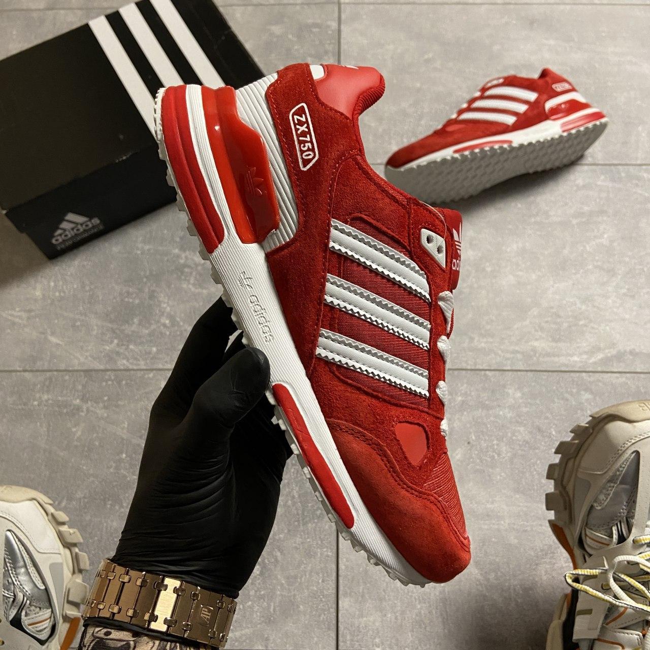 

Мужские кроссовки Adidas ZX 750 Red Whtie / Адидас Зед Икс 750 Красные Белые