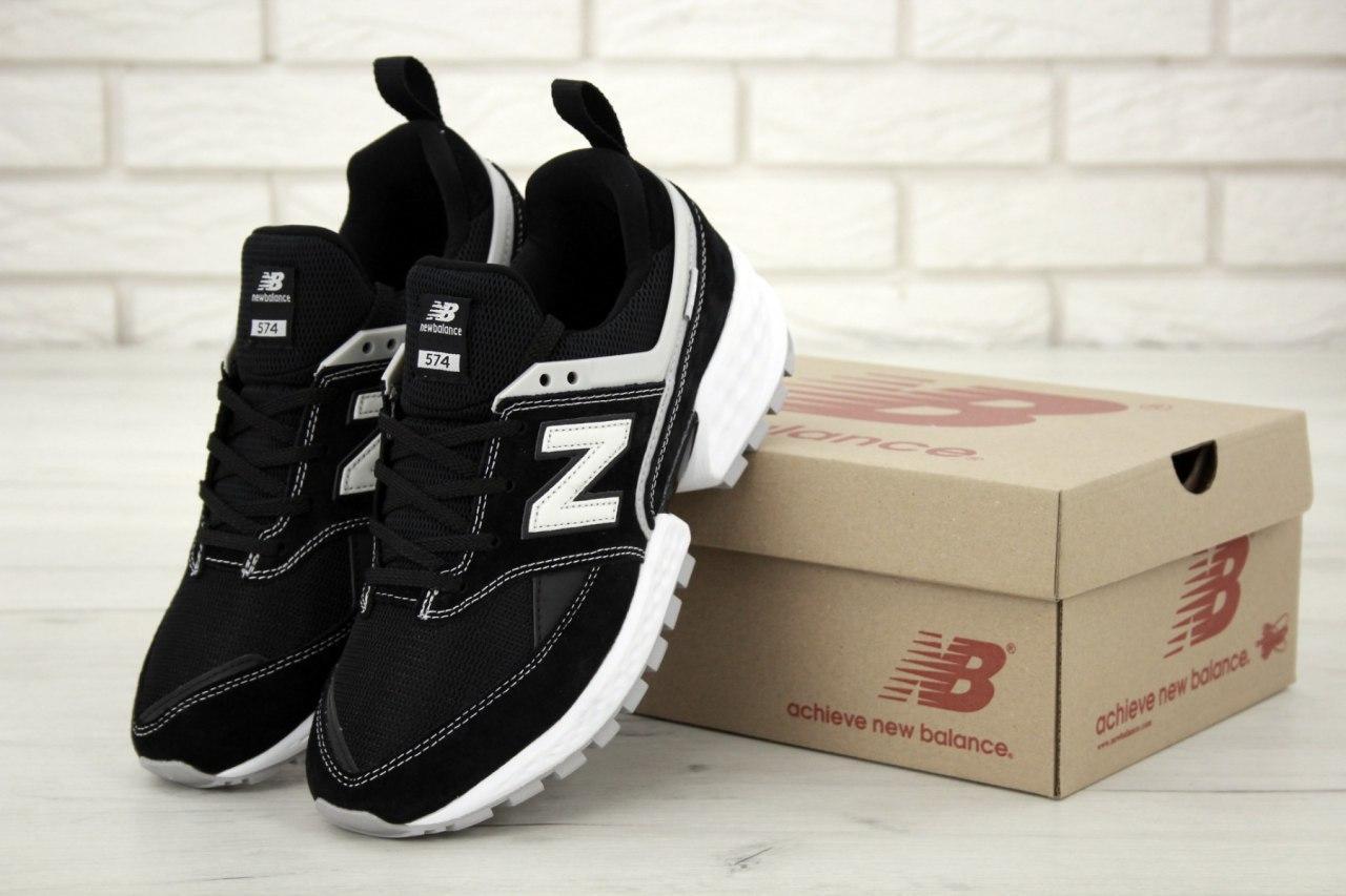 

Мужские кроссовки New Balance 574 Sport V2 Black White / Нью Беланс 574 Спорт В2 Черные Белые 45, Черно-белый