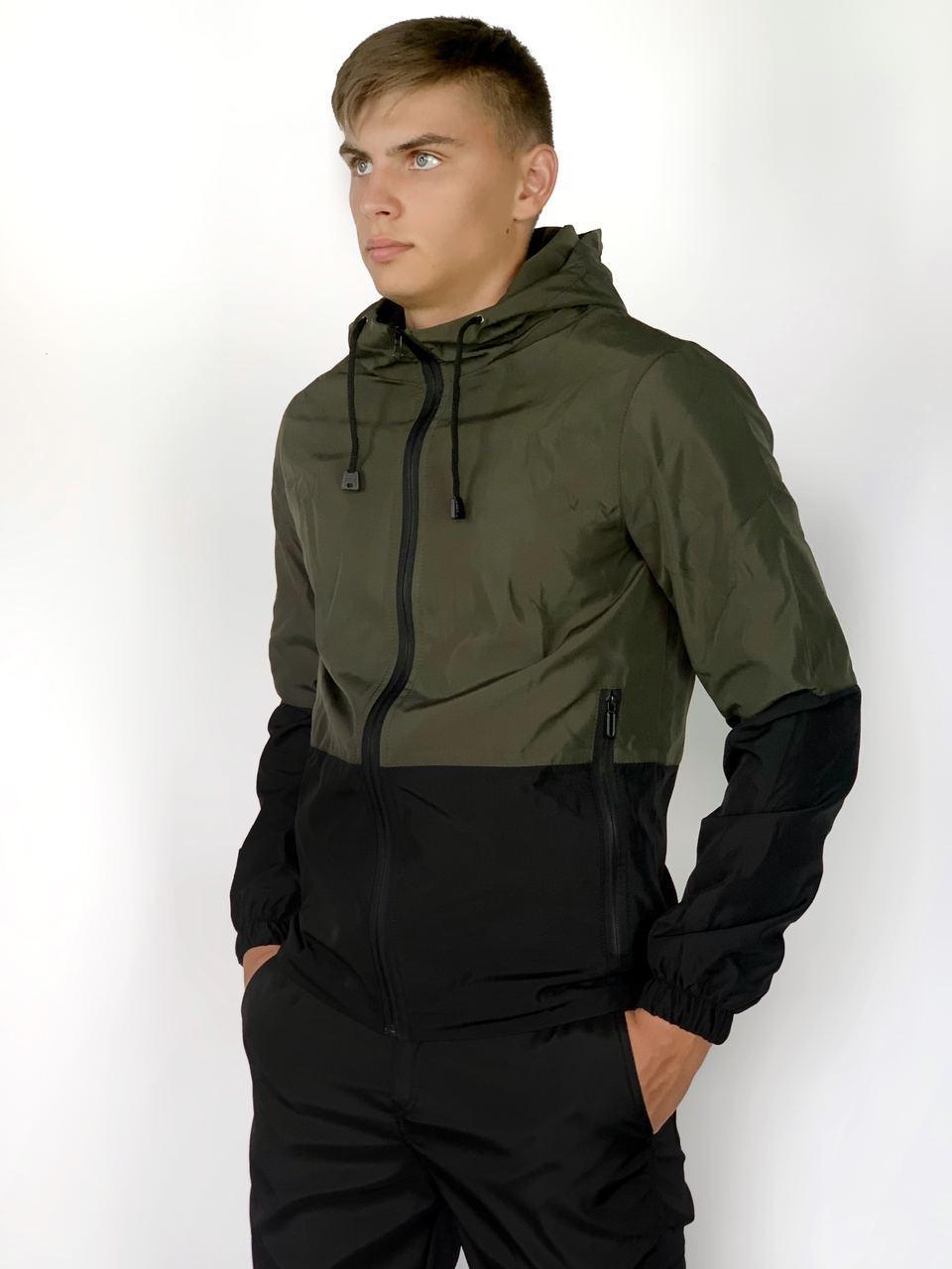 

Куртка мужская осенняя Softshell light XL Хаки-черная