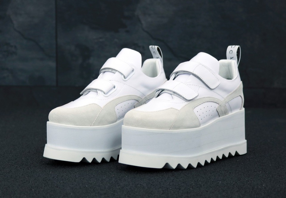 

Женские кроссовки Stella MC MCCARTNEY Eclypse Platform Sneakers. Кроссы для девушек Стелла белые с бежевым, Белый