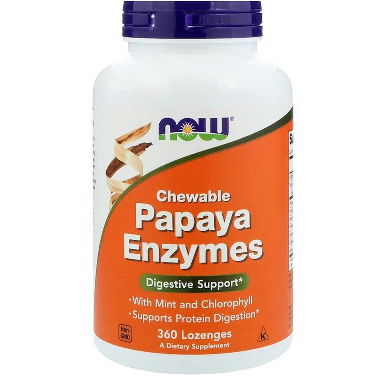 

Пищеварительные Ферменты Папаи, Papaya Enzymes, Now Foods, 360 леденцов