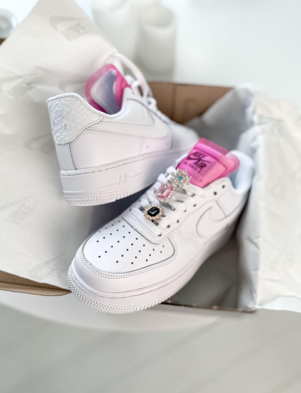 

Женские кроссовки Nike Air Force 1 LX White Pink / Найк Аир Форс 1 Белые Розовые 39, Белый