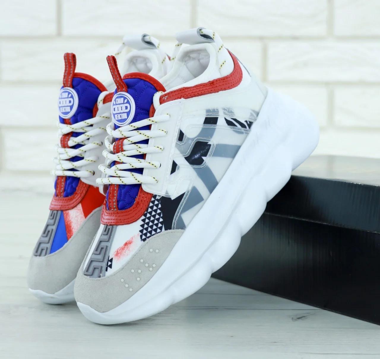 

Женские Кроссовки Versace Chain Reaction White - Blue, 36