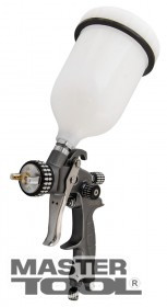 

MasterTool Краскопульт HVLP HQ 600 мл, пластик, Ø 1,3 мм, 400 л/мин, 2-3 бар, Арт.: 80-8985