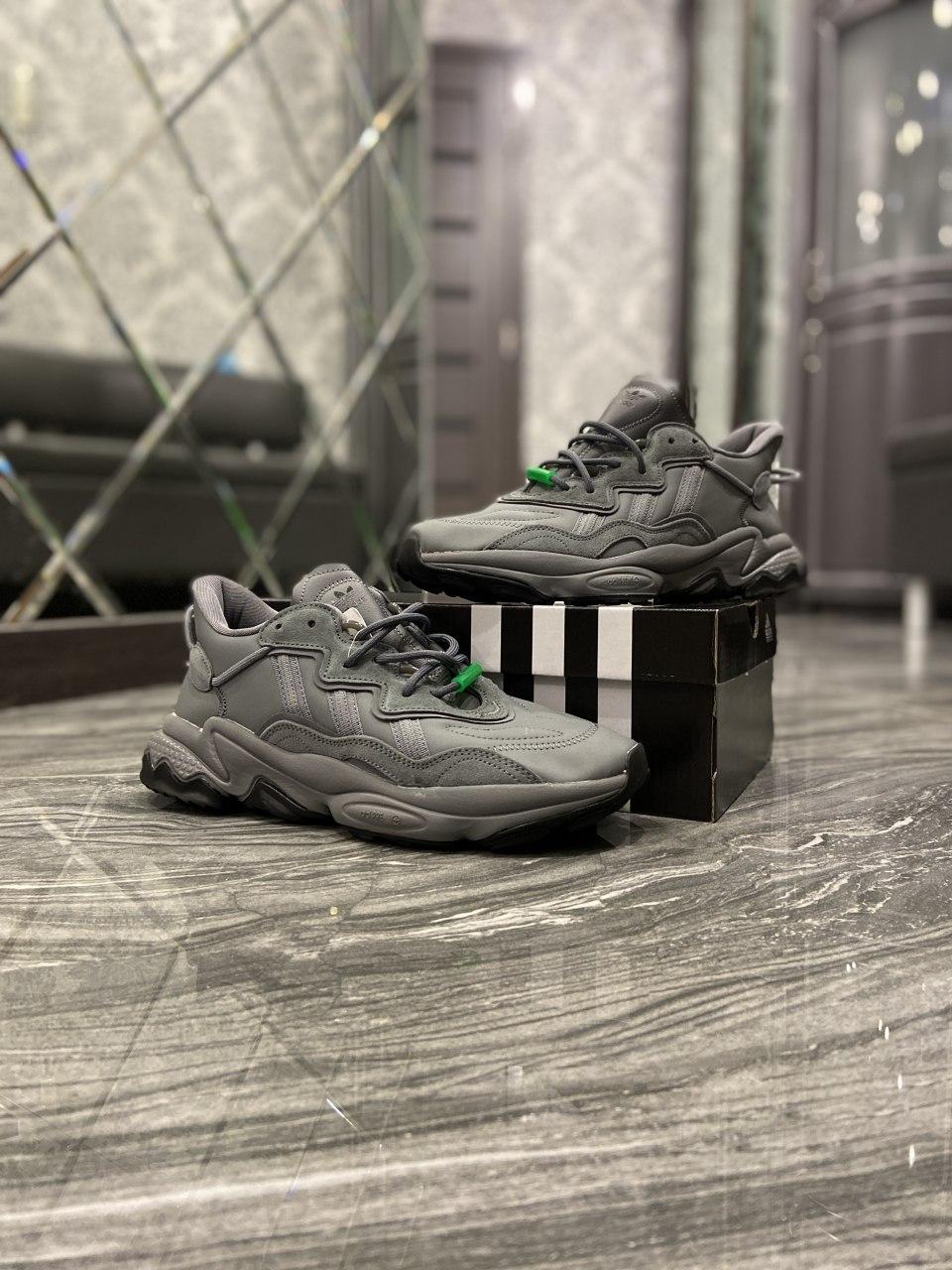 

Мужские кроссовки Adidas Ozweego Dark Grey / Адидас Озвиго Темно-Серые 42, Темно-серый