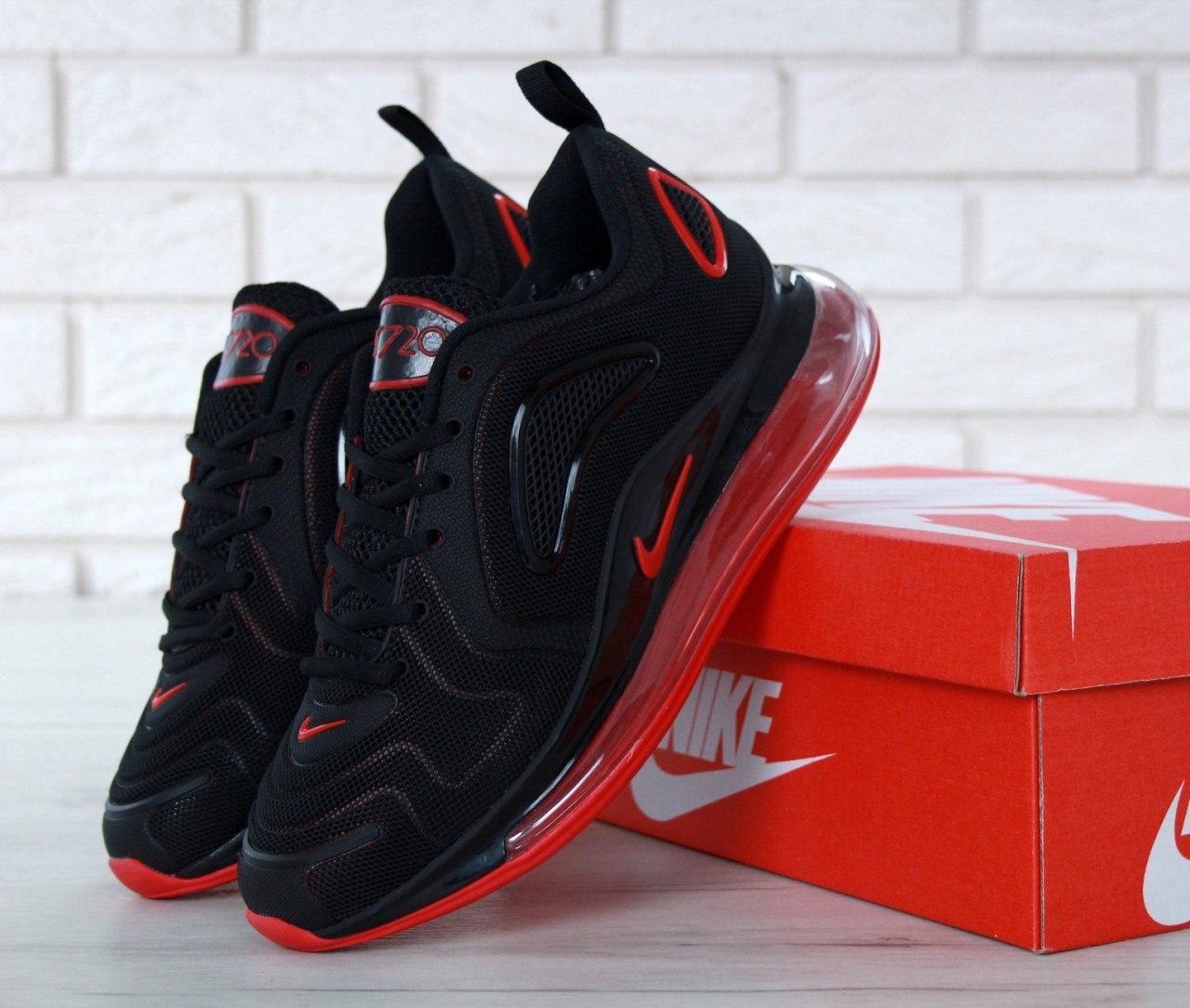 

Мужские кроссовки Nike Air Max 720 Black Red / Найк Аир Макс 720 Черные Красные, Черный