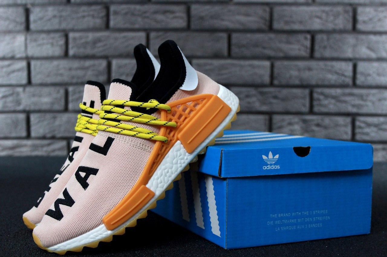 

Мужские кроссовки Adidas x Pharrell Williams Human Race NMD Beige Yellow / Адидас НМД Бежевые Желтые 42, Бежевый