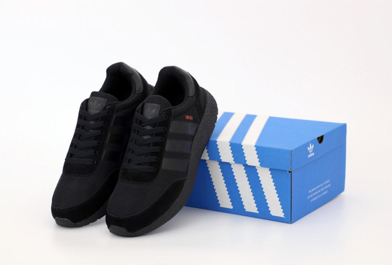 

Мужские кросовки Adidas Iniki Runner Black / Адидас Иники Черные 45, Черный