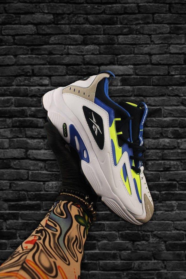 

Мужские кроссовки Reebok DMX White Blue Yellow / Рибок Белые Синие Желтые 45, Разные цвета