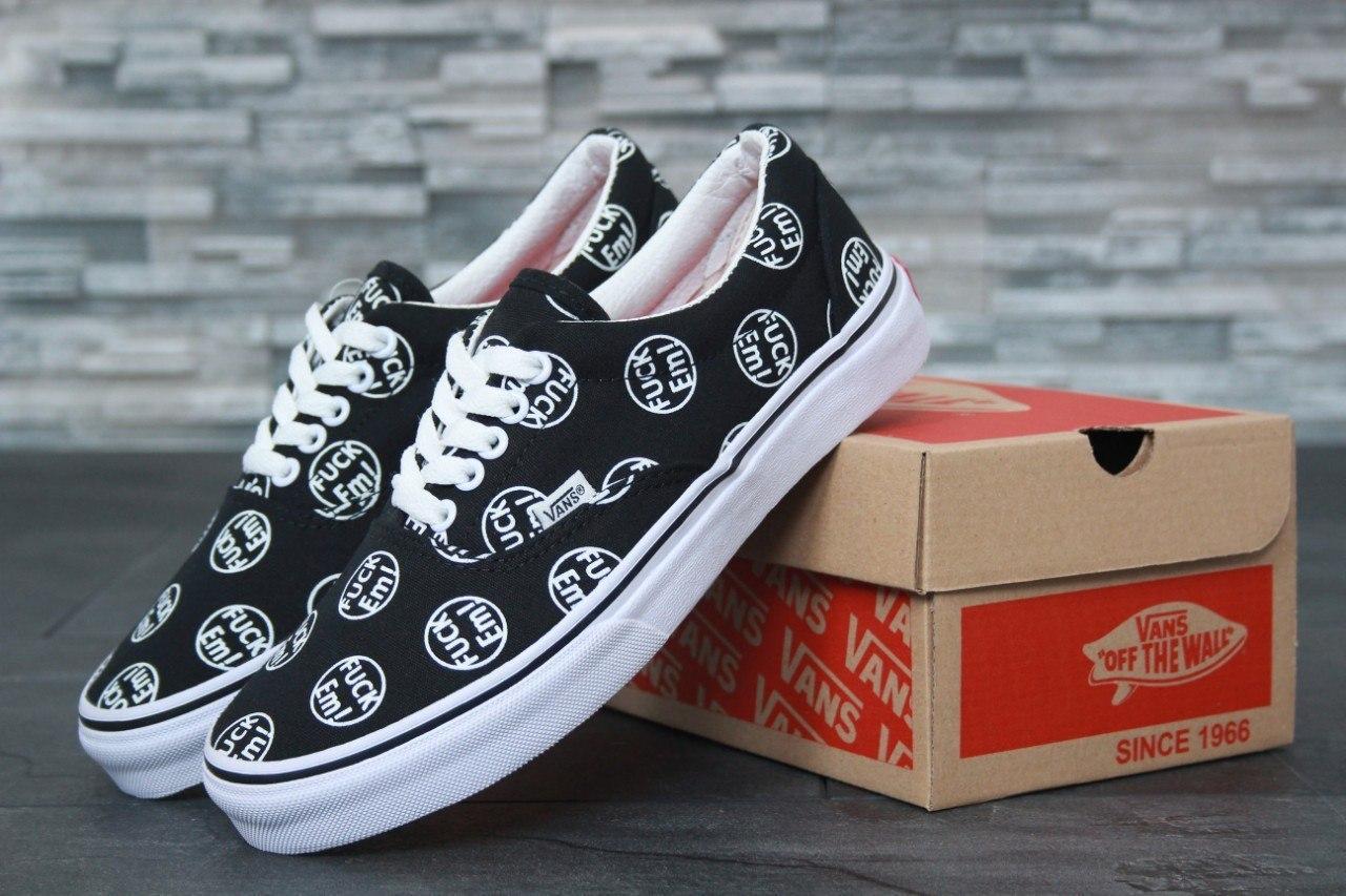 

Мужские кеды Vans Black White / Ванс Черные Белые, Черно-белый