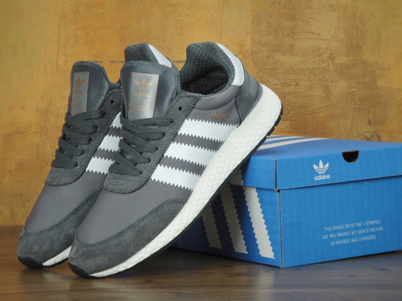 

Мужские кросовки Adidas Iniki Runner Grey / Адидас Иники Серые 44, Серый