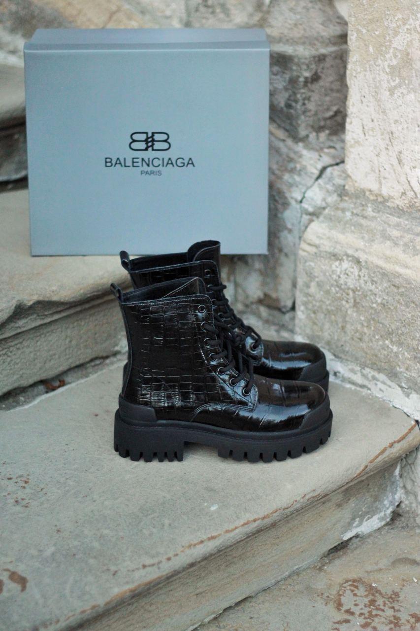 

Женские Ботинки Balenciaga Boot Snakeskin / Баленсиага Черные, Черный