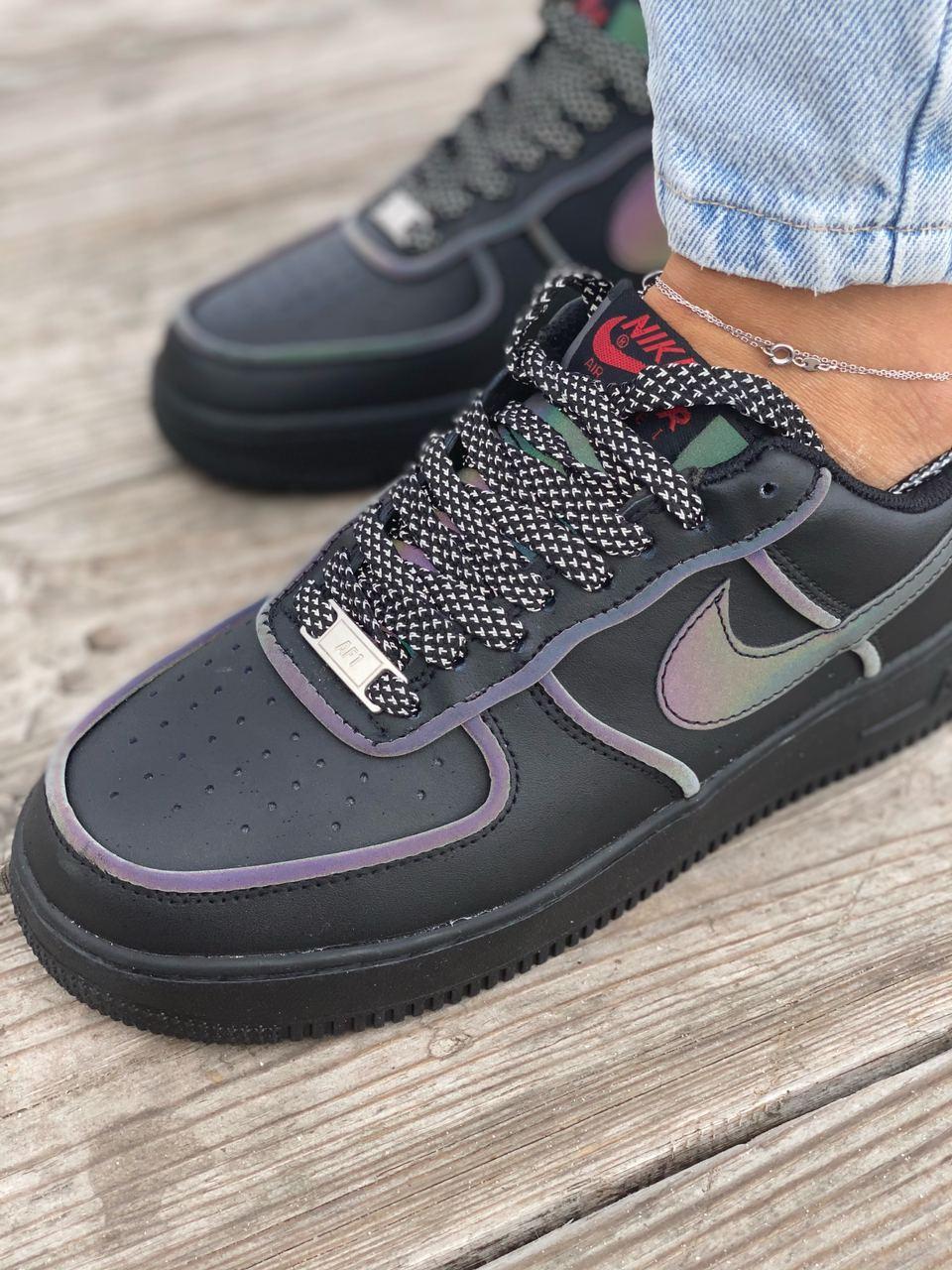 

Женские кроссовки Nike Air Force 1 Reflective Black / Найк Аир Форс 1 Рефлективные Черные 38, Черный