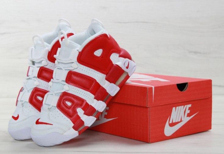 

Мужские кроссовки Nike Air More Uptempo Red White / Найк Аир Мор Аптемпо Красные Белые 45, Красный