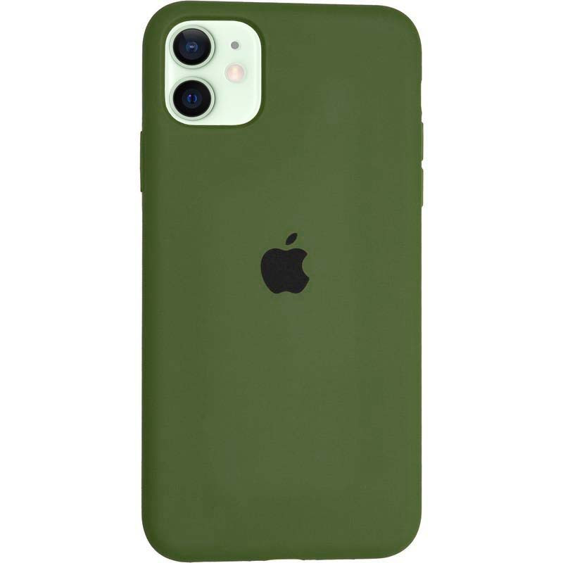 Силиконовый чехол Silicon Case для Iphone 12 mini зеленый -3