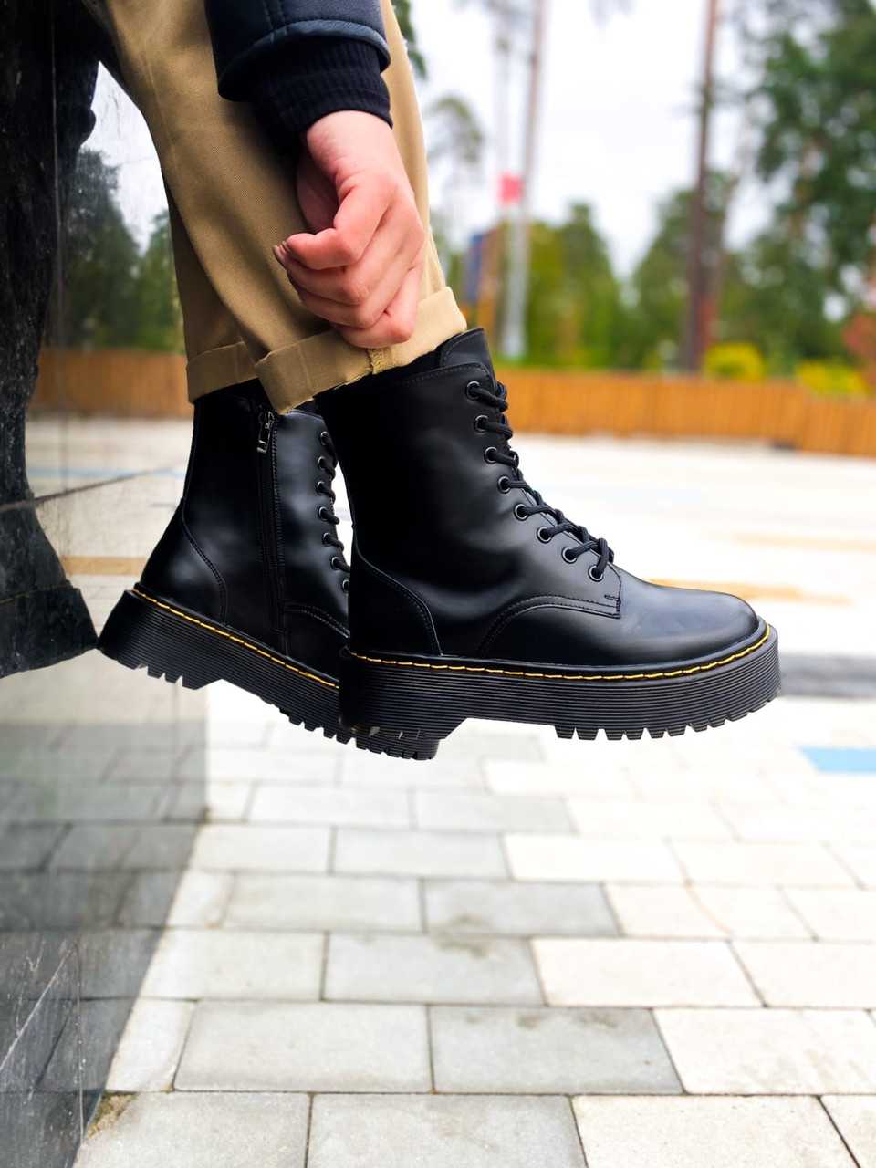 

Ботинки женские Dr.Martens JADON черные, Доктор Мартинс, натуральная кожа, код KS-2613, Черный