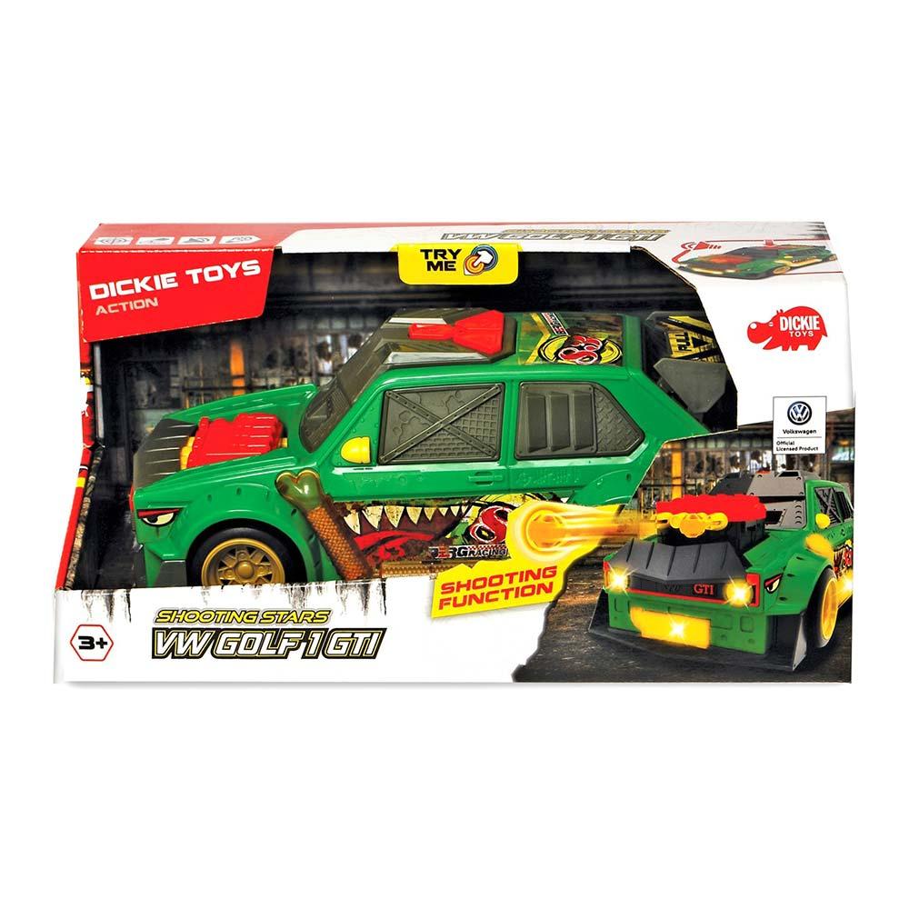 

Машинка Dickie Toys VW гольф 1 GTI Стреляющие звезды с эффектами 26 см (3755003), Зелёный