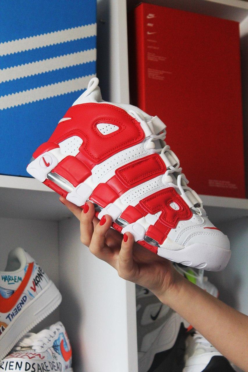 

Мужские кроссовки Nike Air More Uptempo Red White / Найк Аир Мор Аптемпо Красные Белые 45, Красный