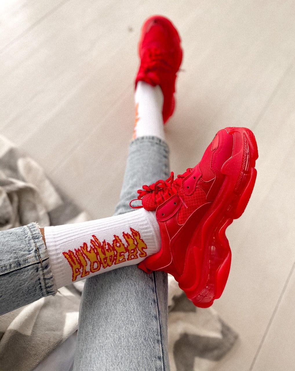 

Женские кроссовки Balenciaga Triple S Red / Баленсиага Трипл С Красные 38, Красный