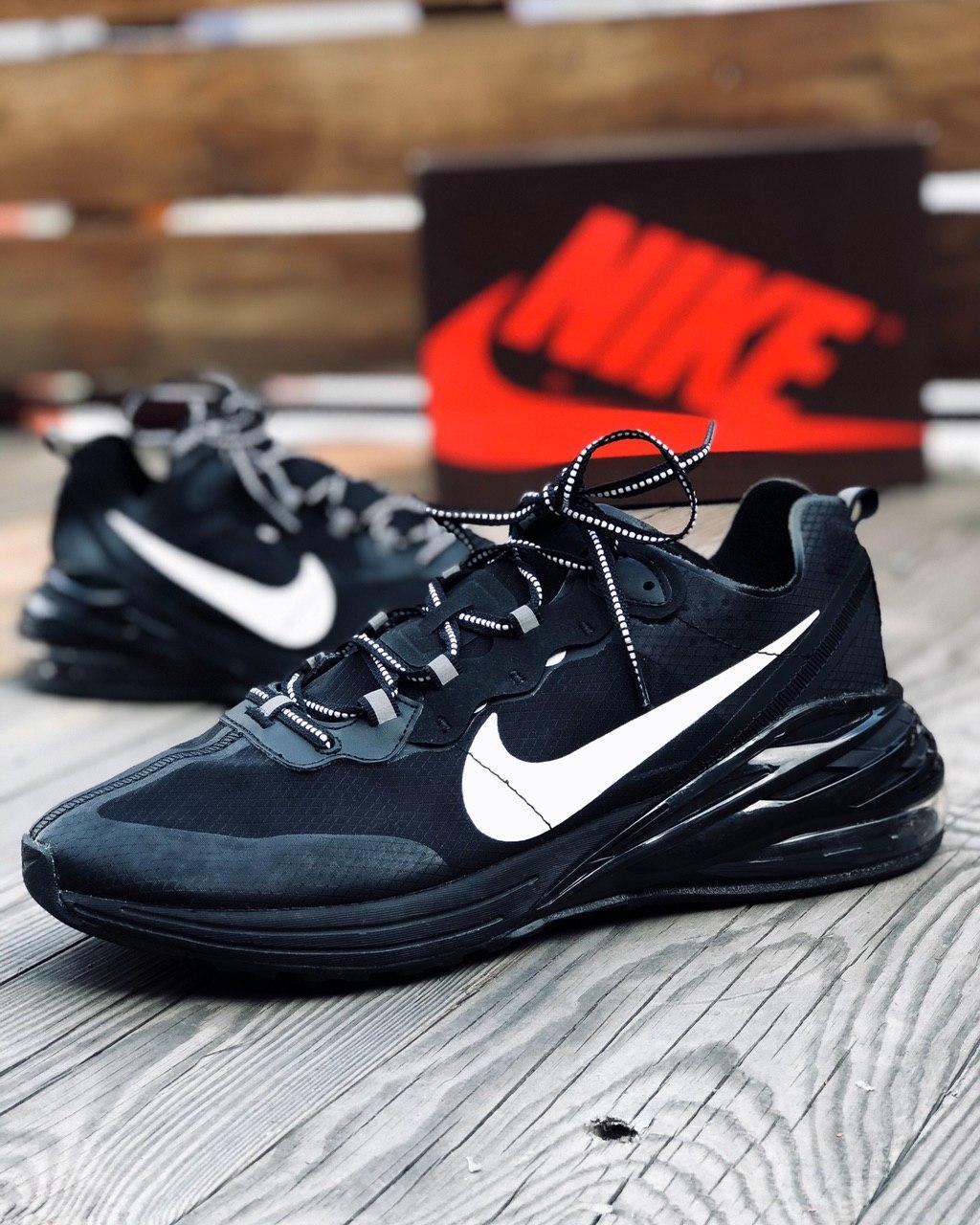 

Мужские кроссовки Nike Air Max 270 React Black / Найк Аир Макс 270 Реакт Черные, Черный