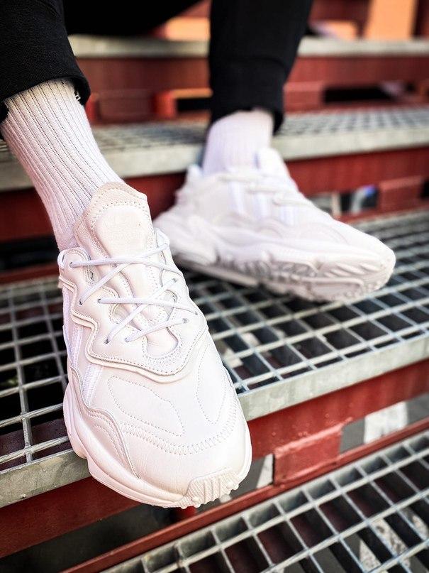 

Мужские кроссовки Adidas Ozweego White / Адидас Озвиго Белые 45, Белый