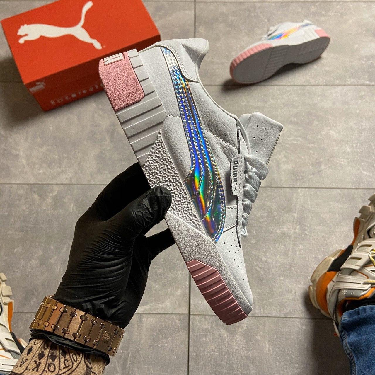 

Puma Cali Pink Silver 37, Белый с розовым