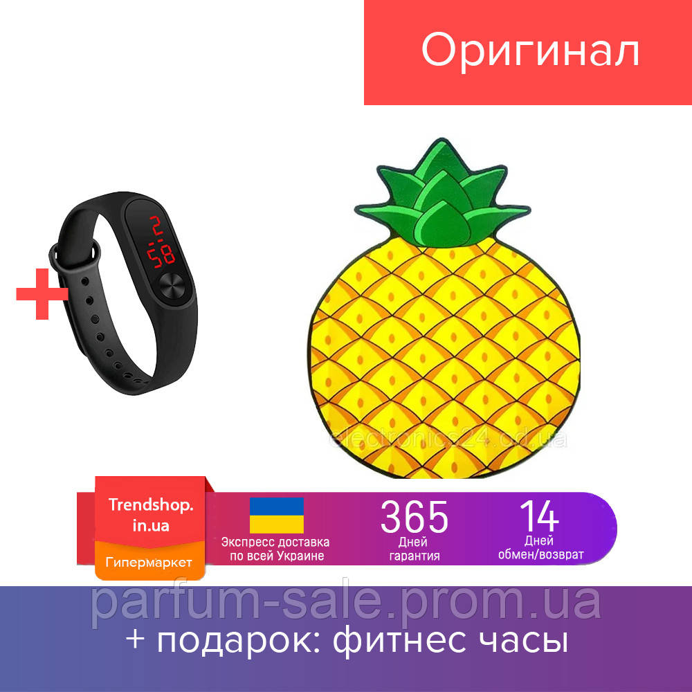 

Безворсовый круглый коврик для дома Ананас 3D диаметром 80см PS