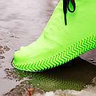 Силіконові чохли бахіли для взуття від дощу і бруду розмір L 42-45 розмір колір жовті, фото 2