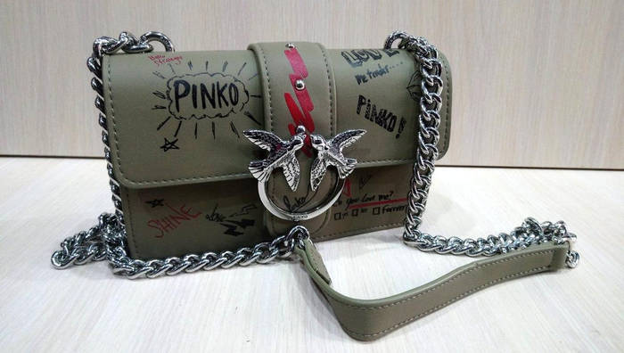 Женская сумка Pinko Love Bag Пинко маленькая цвет хаки, женские брендовые  сумки, сумка на плечо, цена 1645 грн - Prom.ua (ID#1283228967)