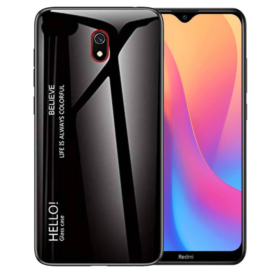 

TPU+Glass чехол Gradient HELLO для Xiaomi Redmi 8a Черный