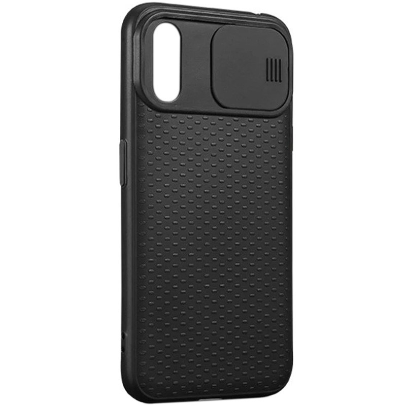 

Чехол Camshield Black TPU со шторкой защищающей камеру для Apple iPhone X / XS (5.8") Черный / Черный