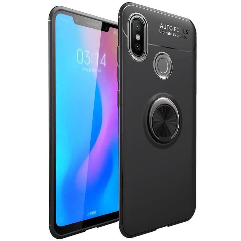 

TPU чехол Deen ColorRing под магнитный держатель (opp) для Xiaomi Redmi Note 5 Pro / Note 5 (DC) Черный /, Черный / черный