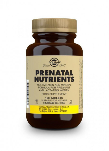 Prenatal Nutrients Solgar, 120 таблеток